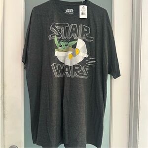Star Wars Men’s Grogu / Baby Yoda Gray T-Shirt NWT